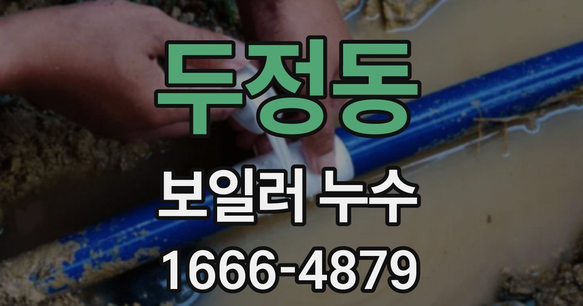 두정동 보일러 누수