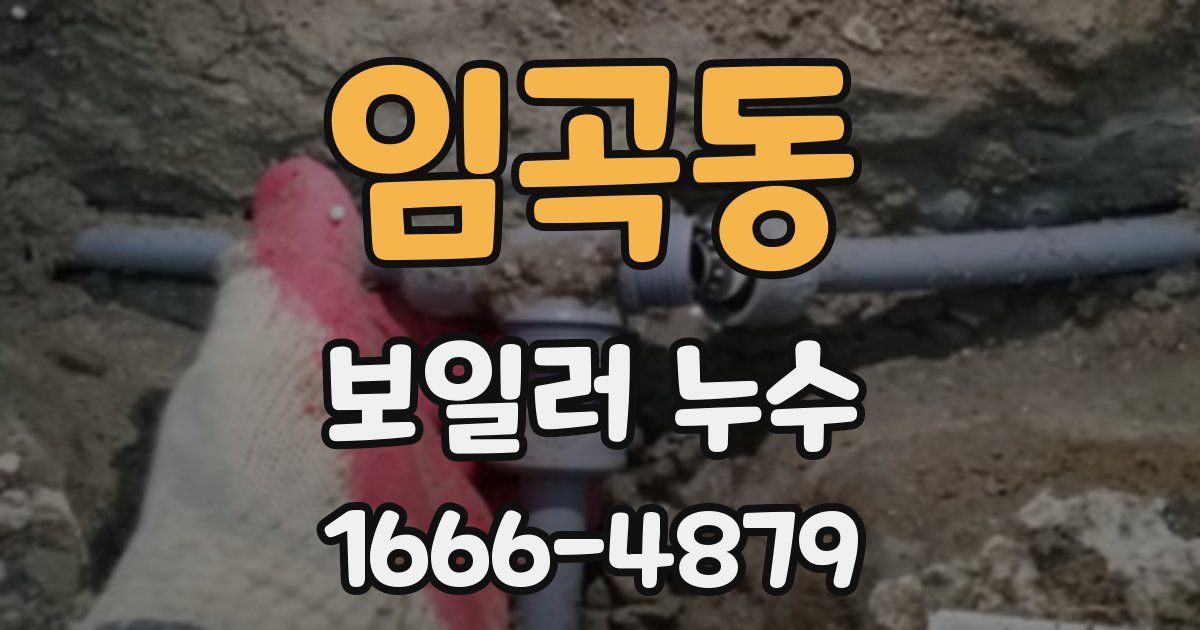 임곡동 보일러 누수