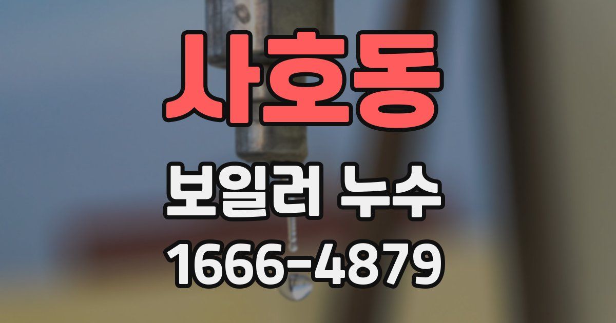 사호동 보일러 누수