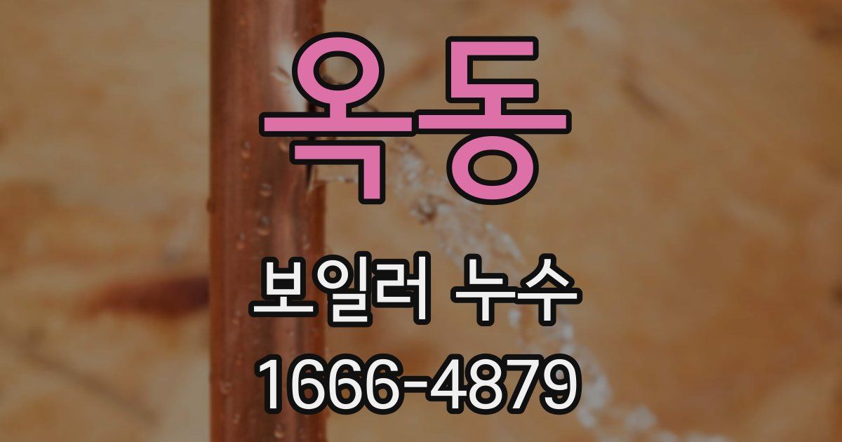 옥동 보일러 누수
