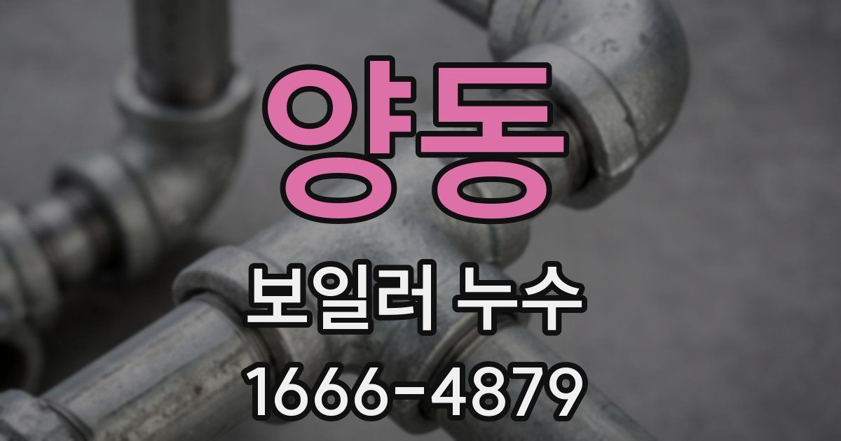 양동 보일러 누수