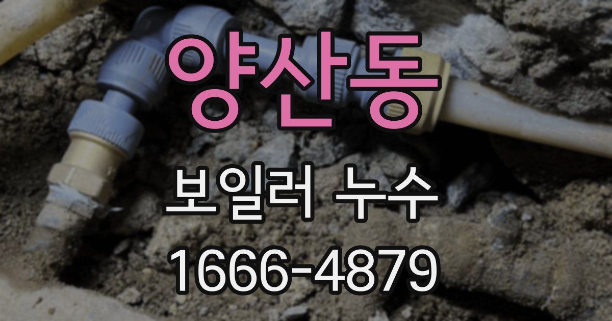 양산동 보일러 누수