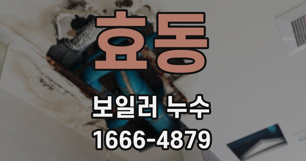 효동 보일러 누수