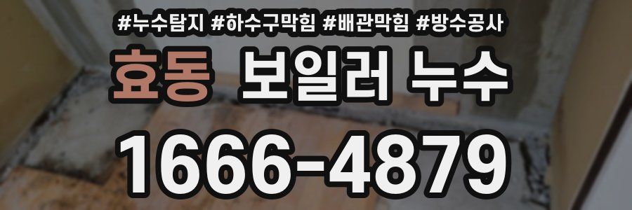 효동 보일러 누수