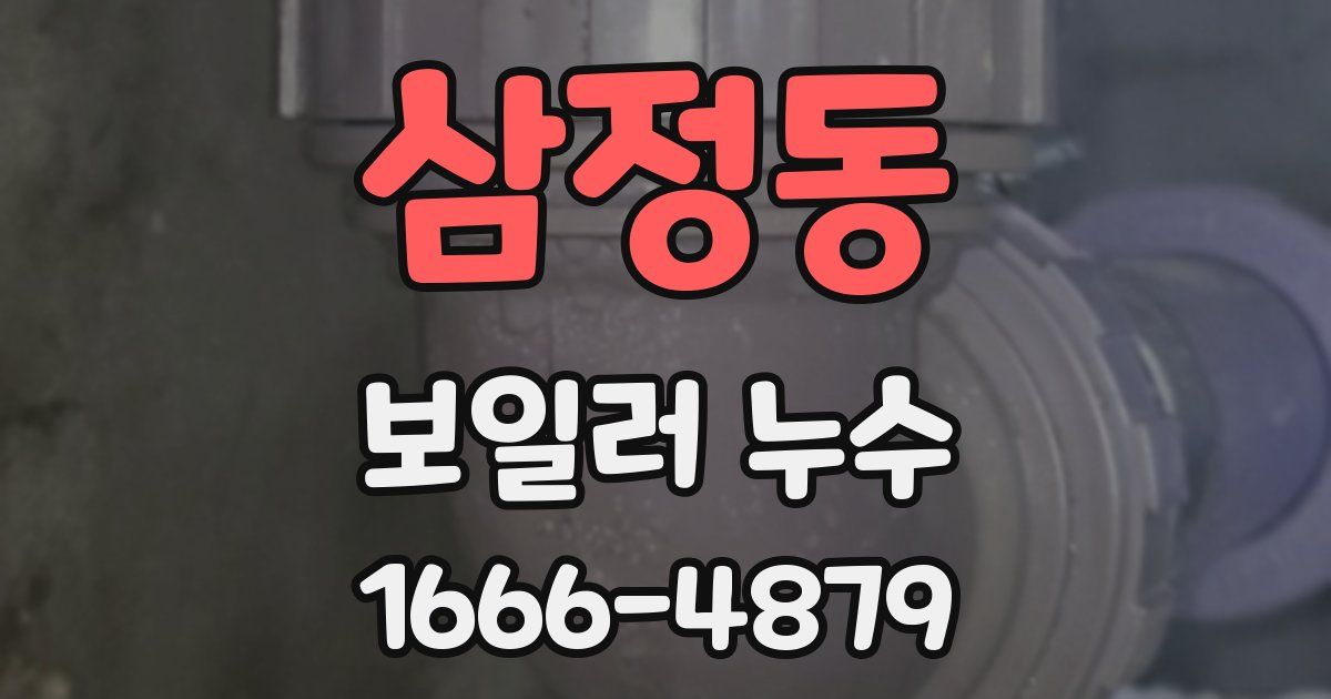 삼정동 보일러 누수