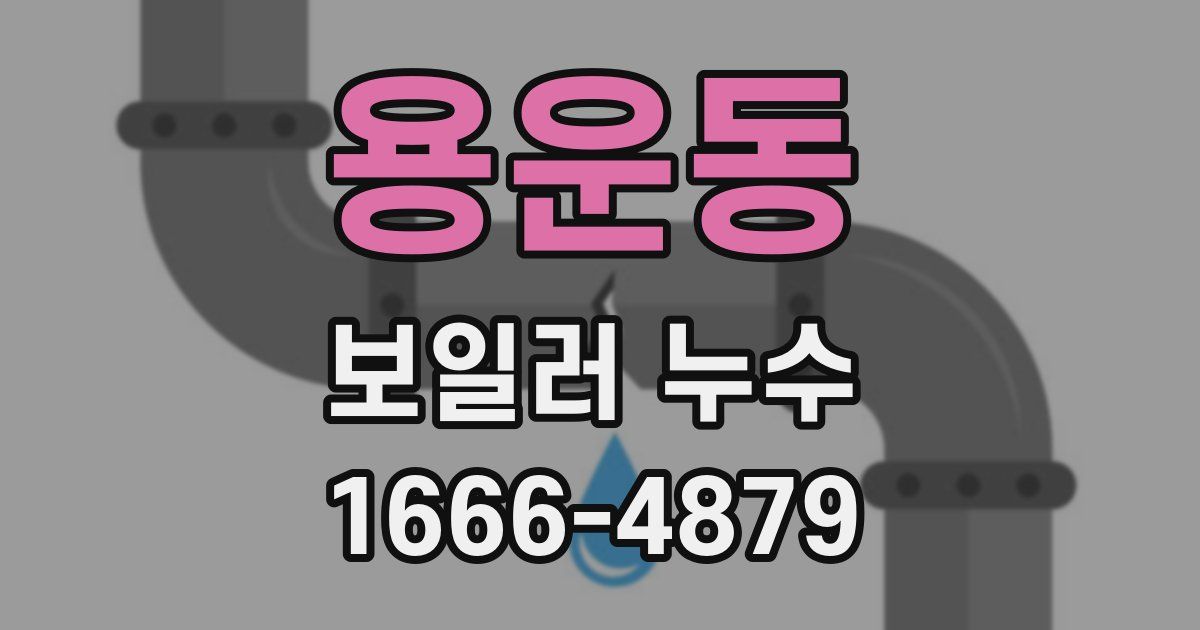 용운동 보일러 누수