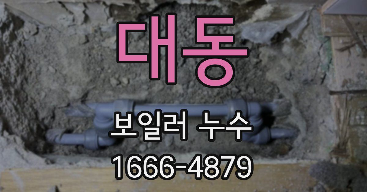 대동 보일러 누수