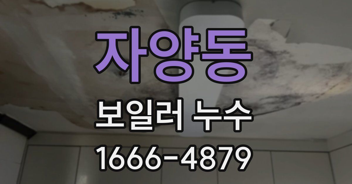 자양동 보일러 누수
