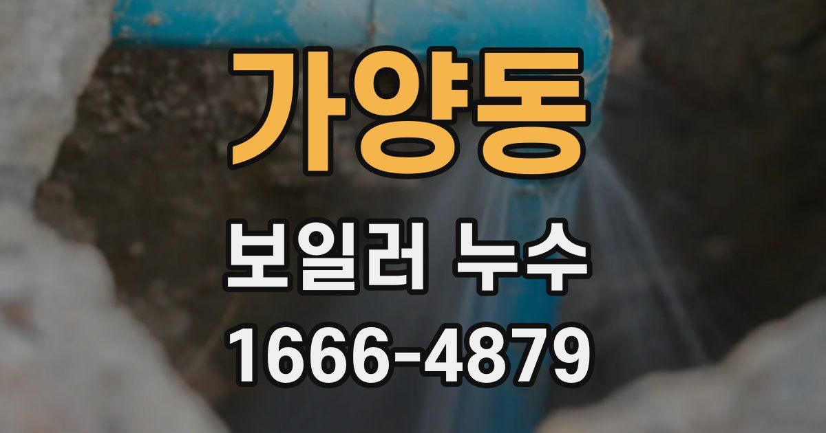 가양동 보일러 누수