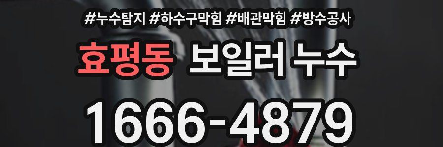 효평동 보일러 누수