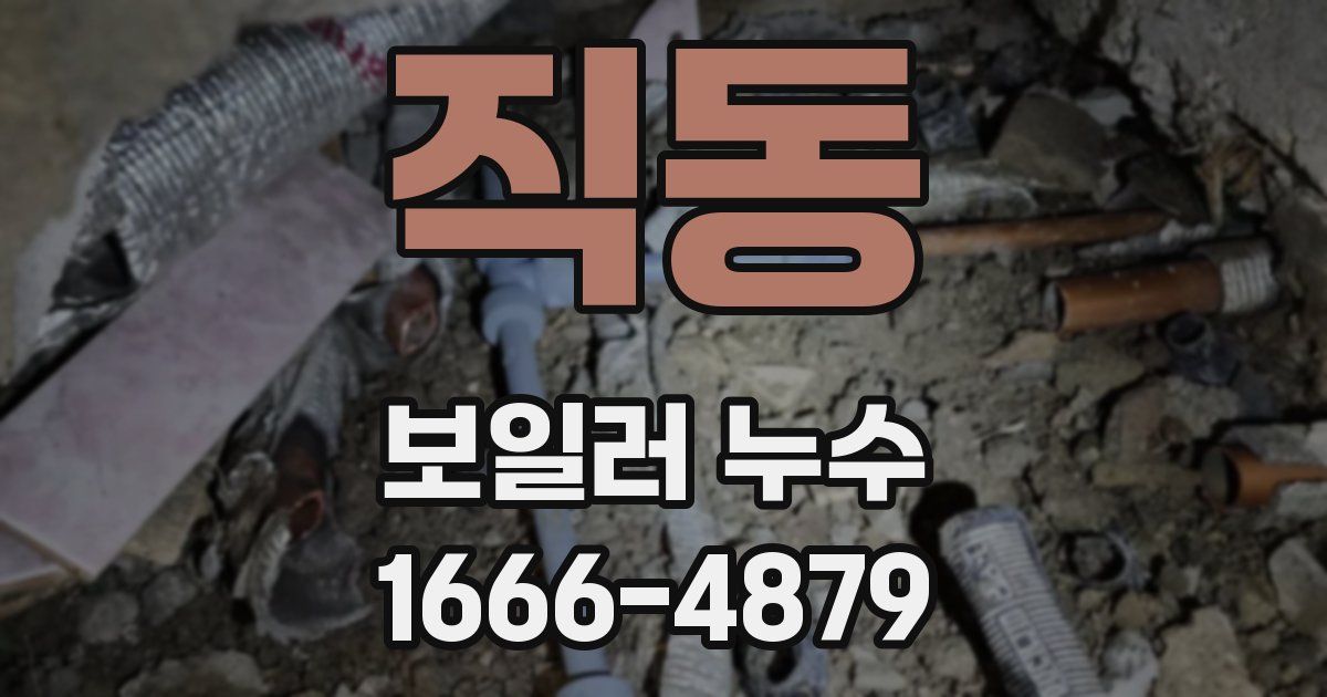 직동 보일러 누수