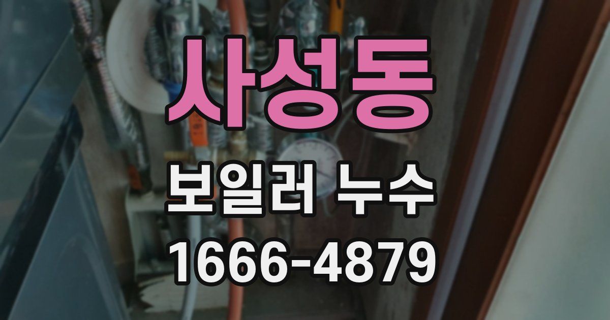 사성동 보일러 누수