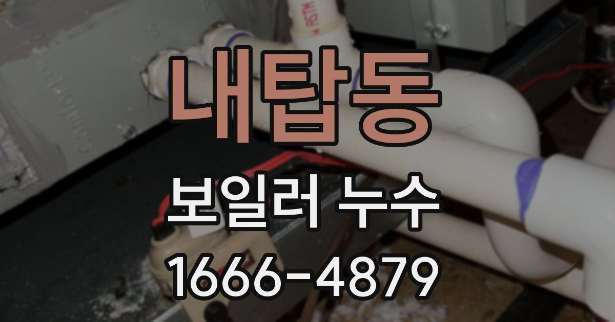 내탑동 보일러 누수
