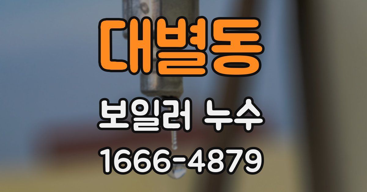 대별동 보일러 누수