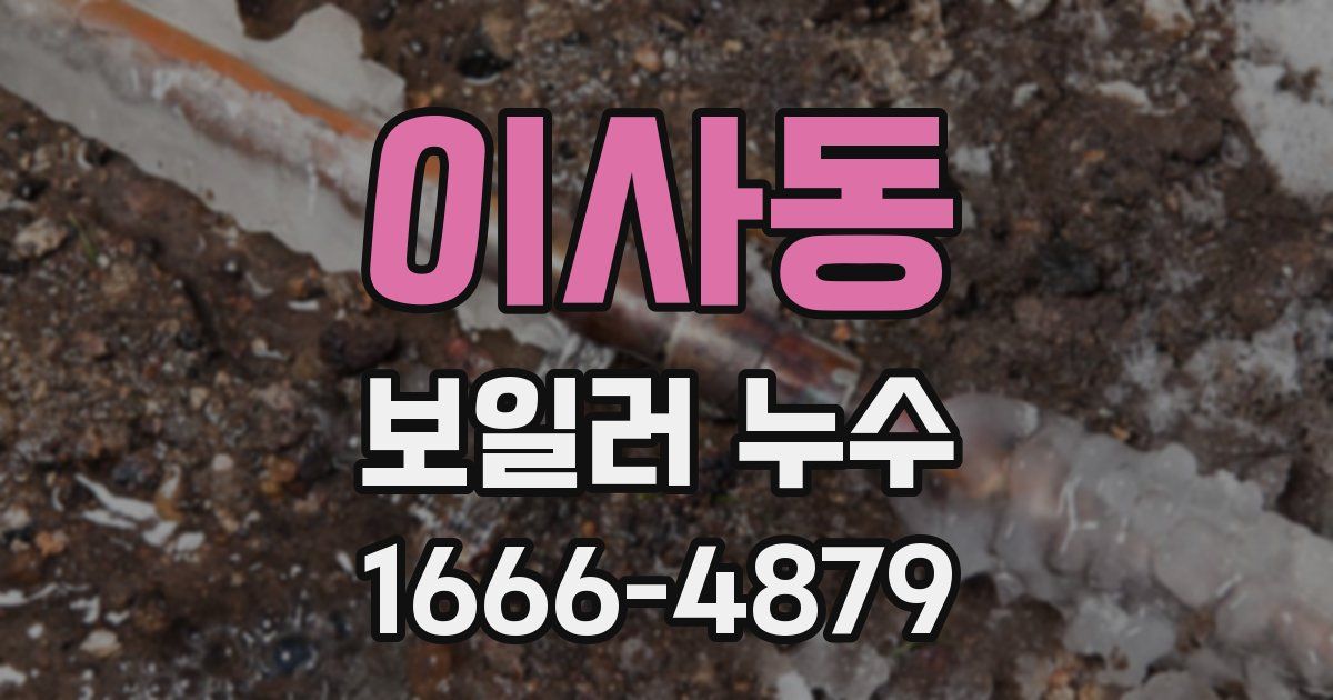 이사동 보일러 누수