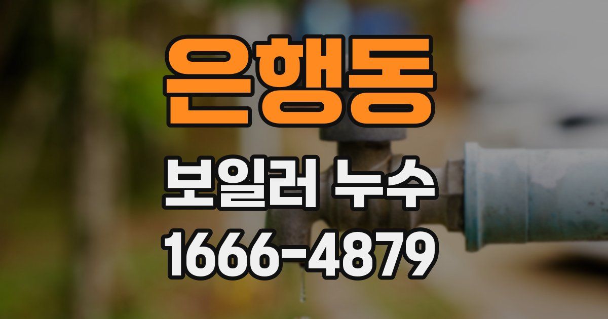 은행동 보일러 누수