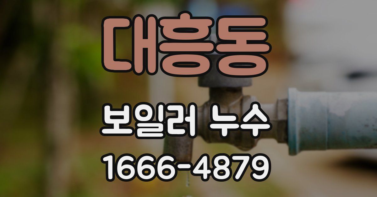 대흥동 보일러 누수