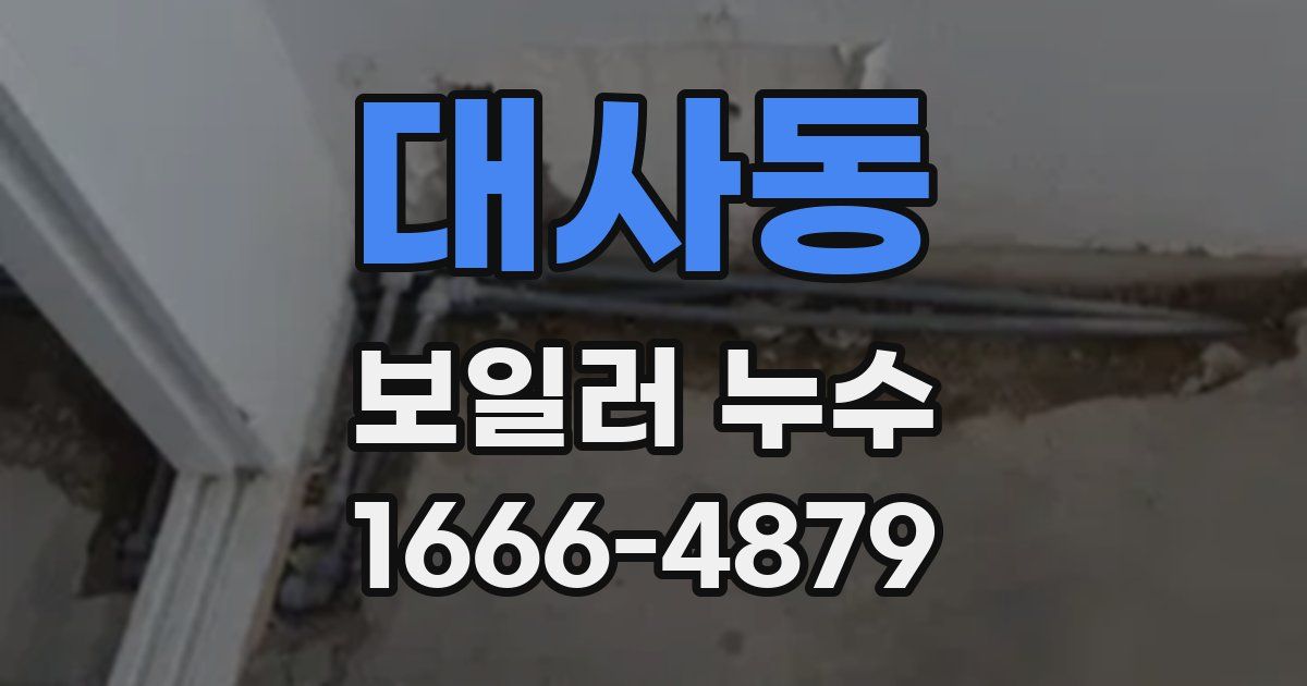 대사동 보일러 누수