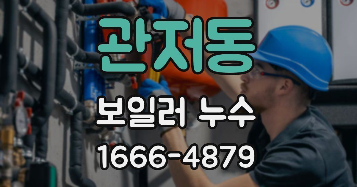 관저동 보일러 누수