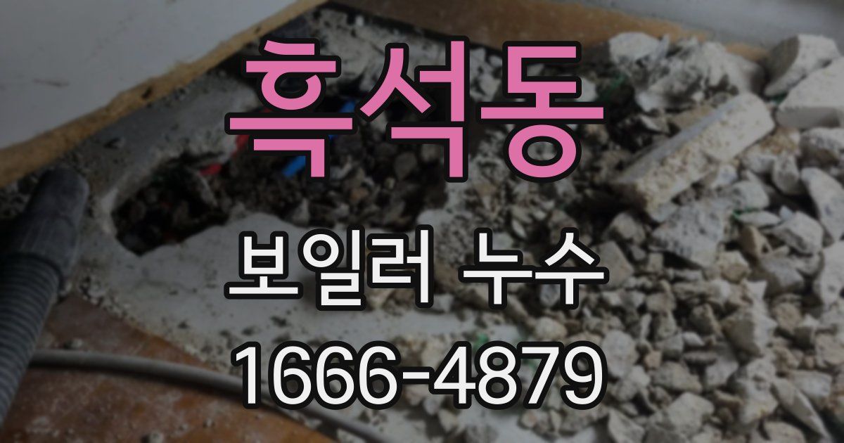 흑석동 보일러 누수