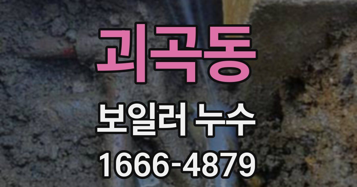 괴곡동 보일러 누수