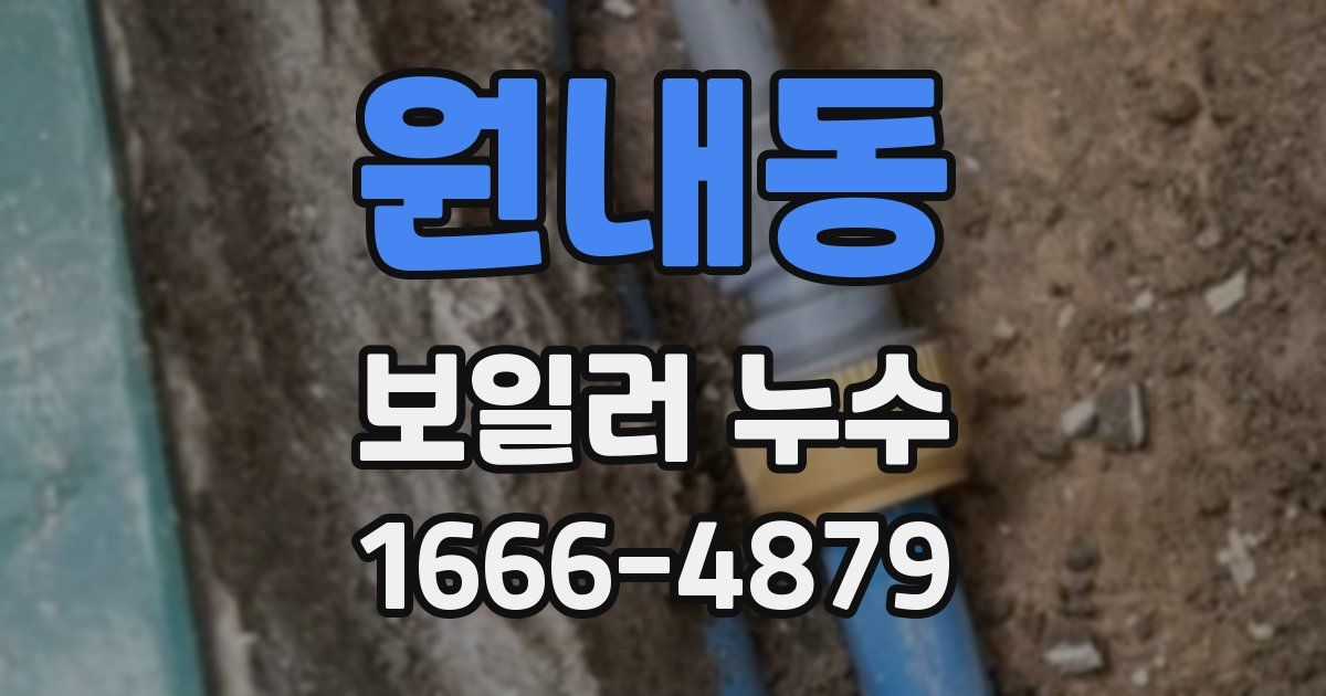 원내동 보일러 누수