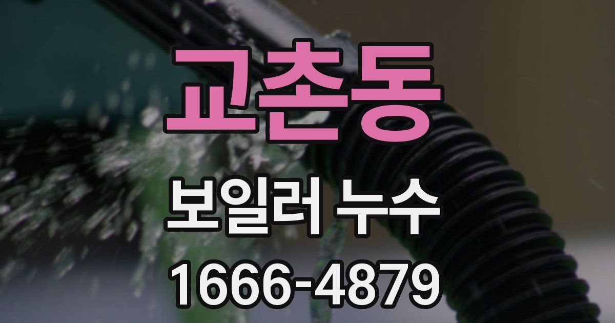 교촌동 보일러 누수
