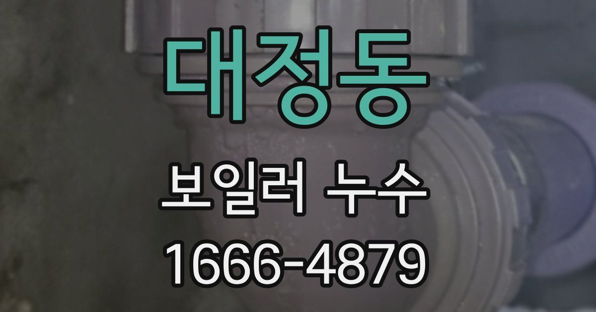 대정동 보일러 누수