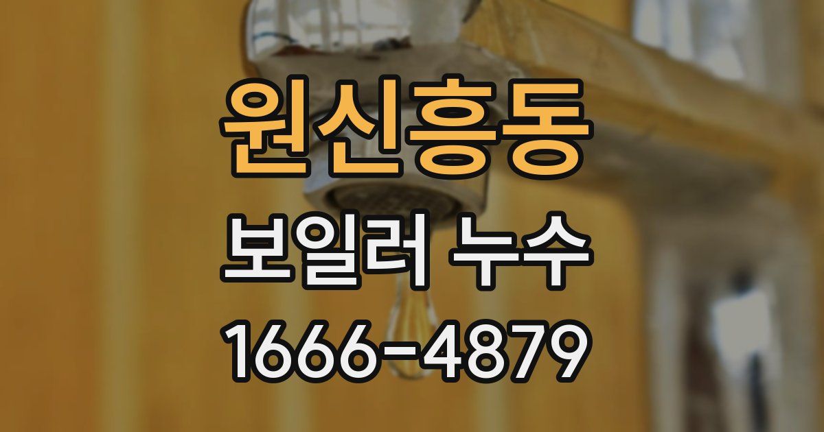 원신흥동 보일러 누수
