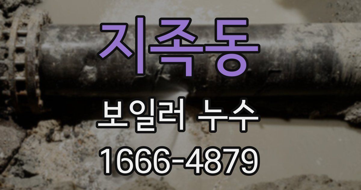 지족동 보일러 누수