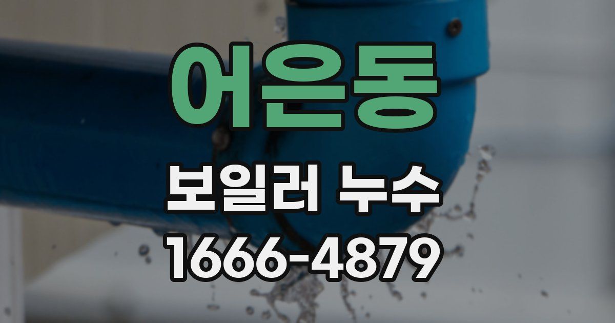 어은동 보일러 누수