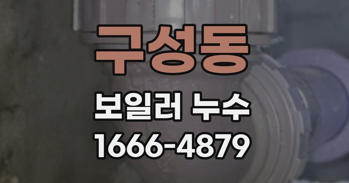 구성동 보일러 누수