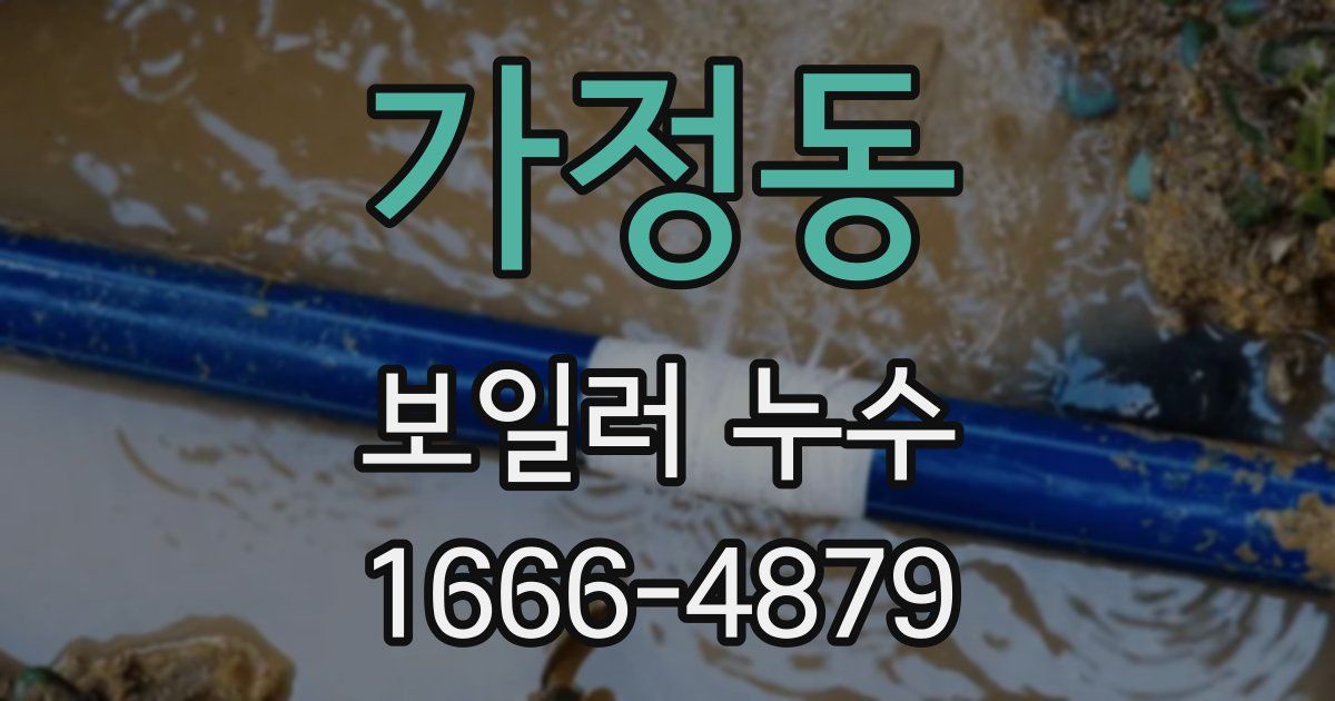가정동 보일러 누수