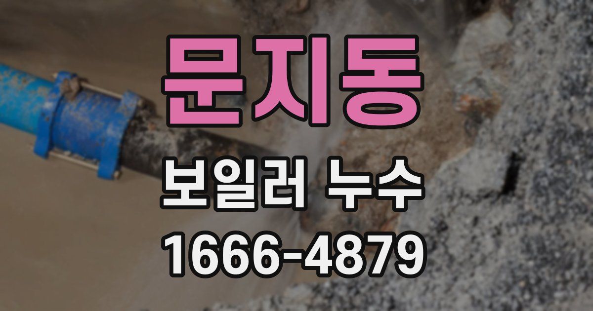 문지동 보일러 누수