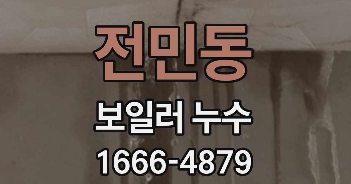 전민동 보일러 누수