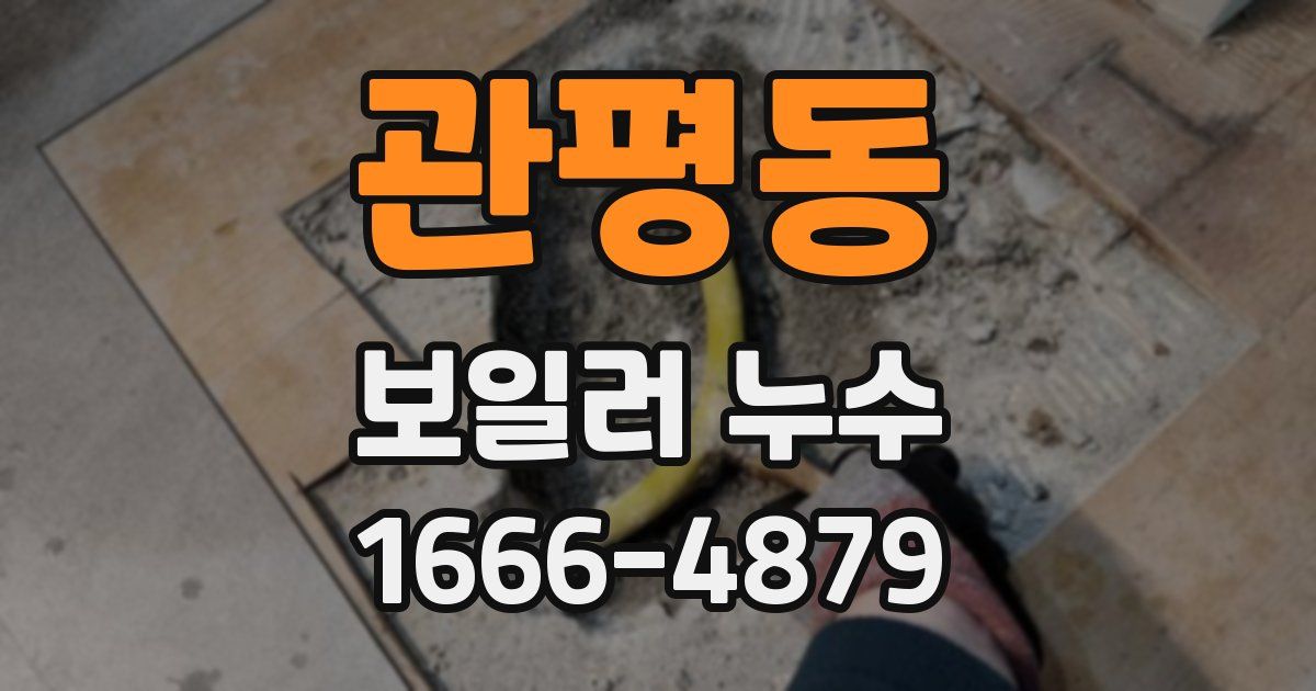 관평동 보일러 누수