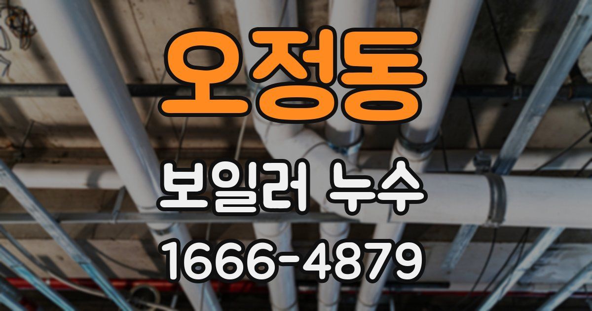 오정동 보일러 누수
