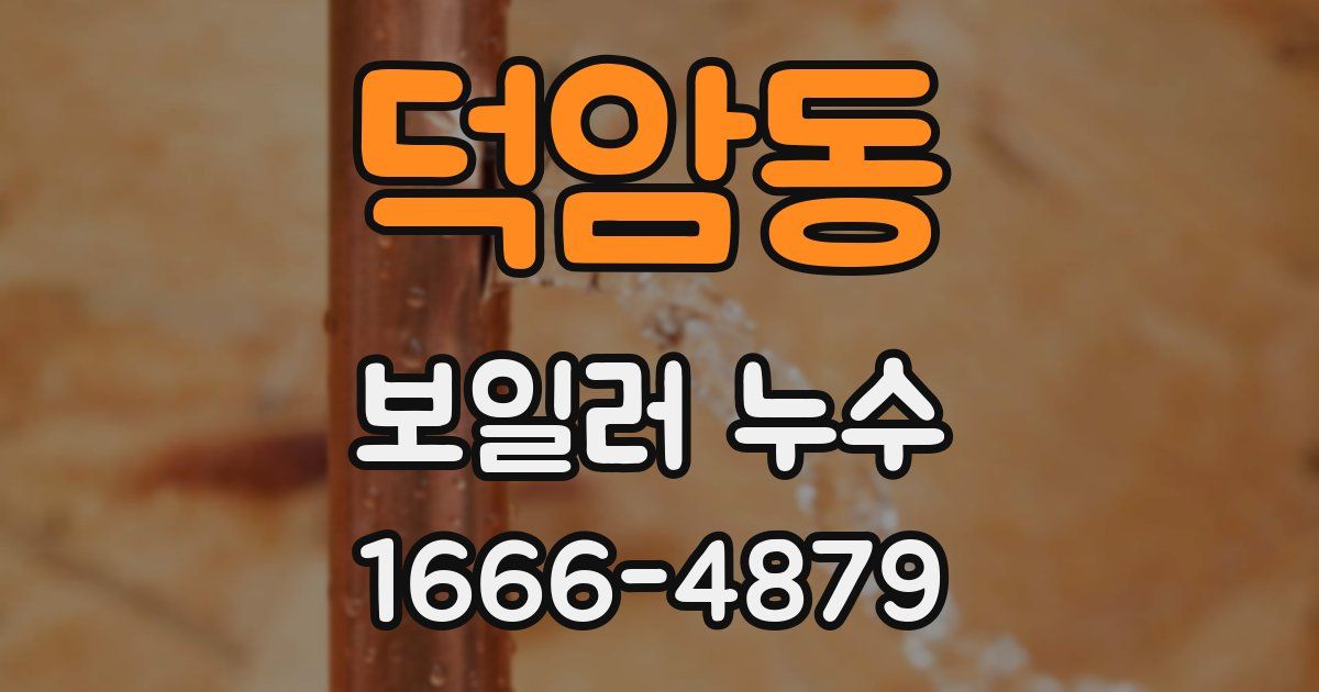 덕암동 보일러 누수