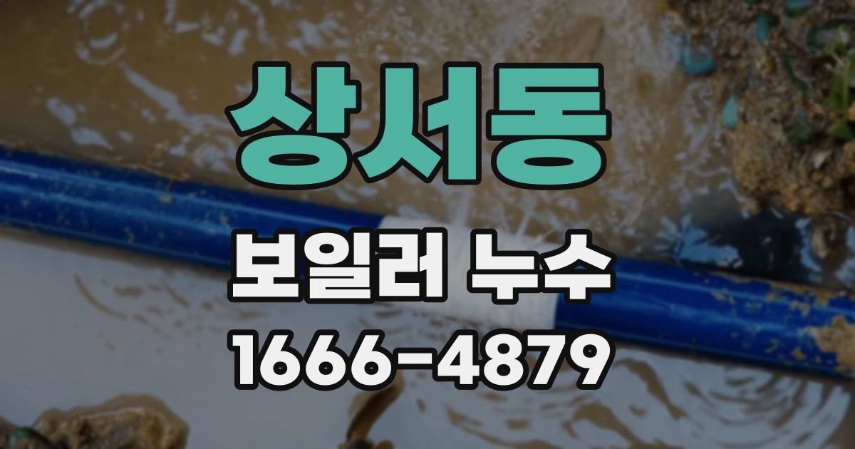 상서동 보일러 누수