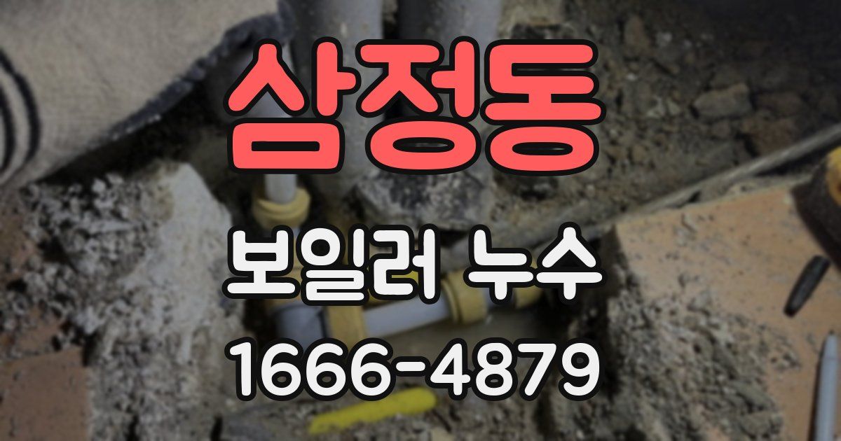 삼정동 보일러 누수