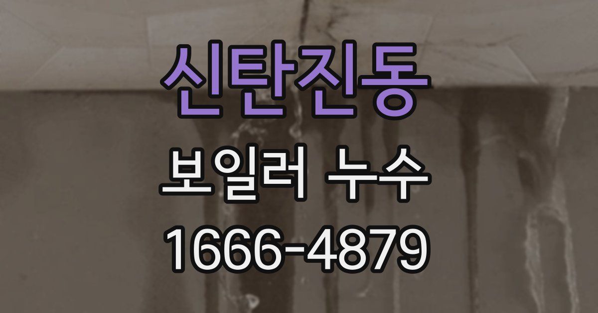 신탄진동 보일러 누수