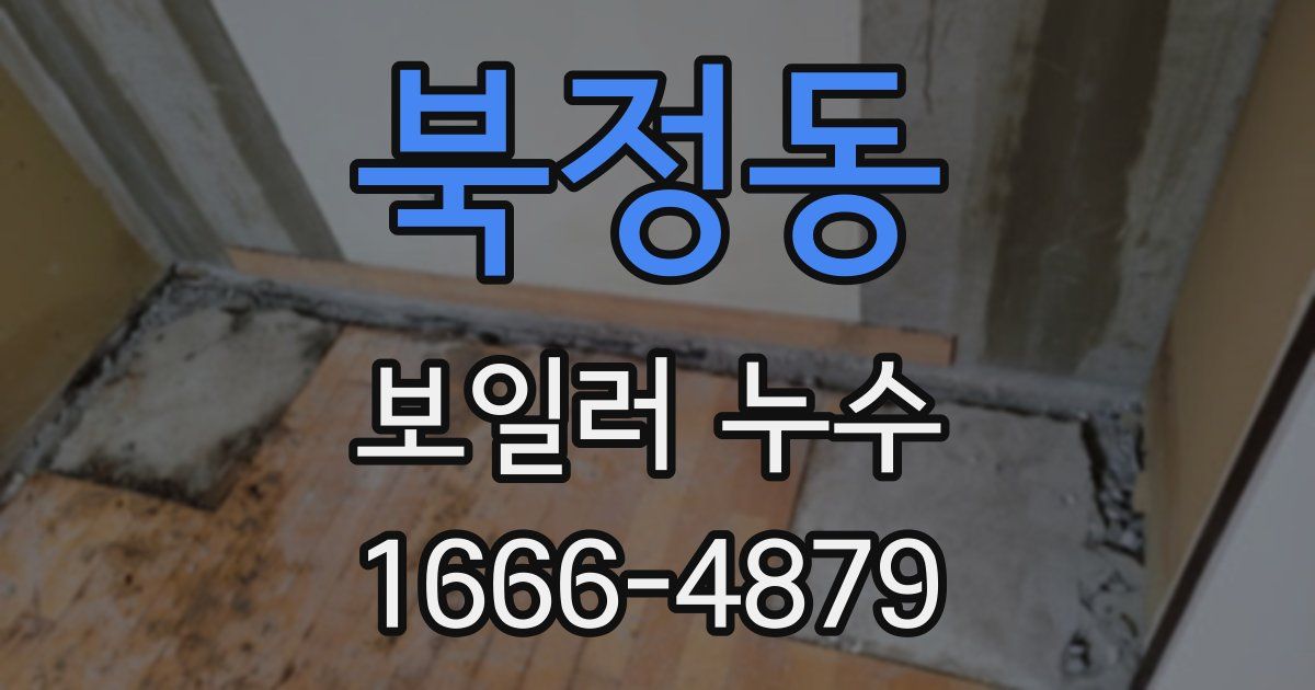 북정동 보일러 누수