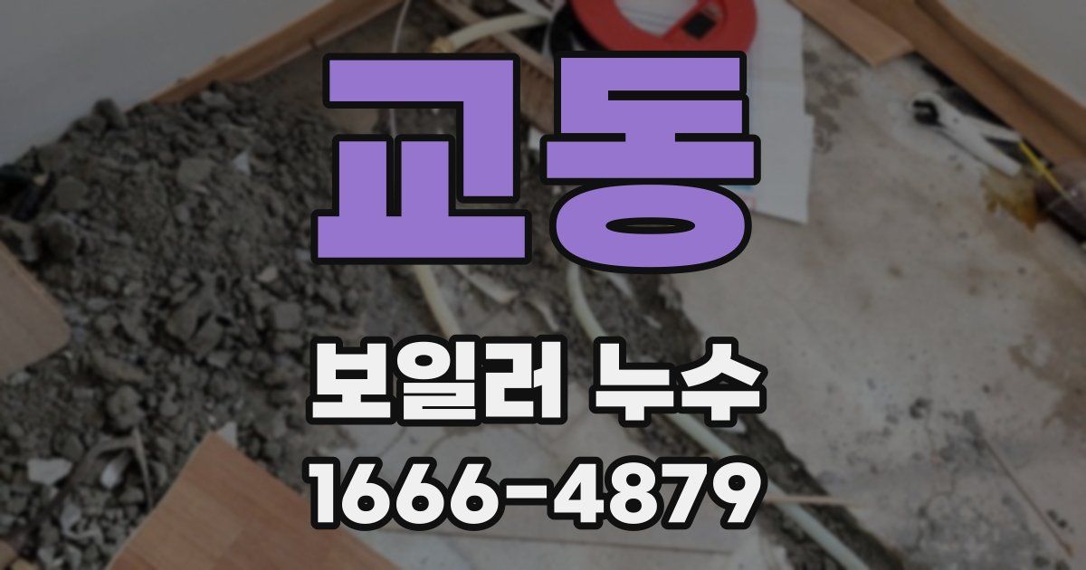 교동 보일러 누수