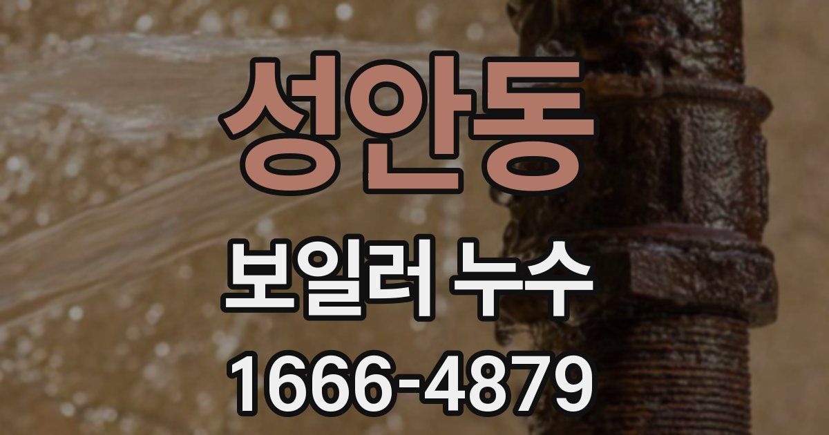 성안동 보일러 누수