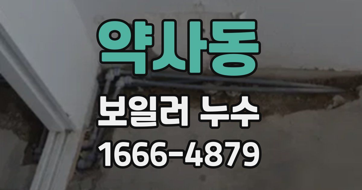 약사동 보일러 누수