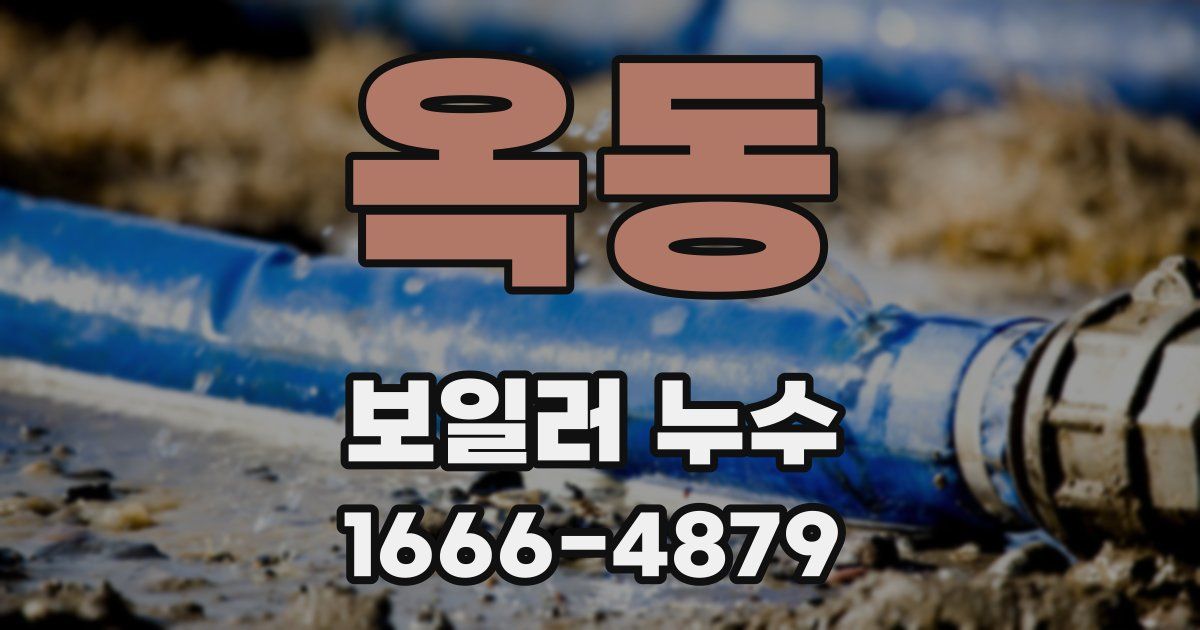 옥동 보일러 누수