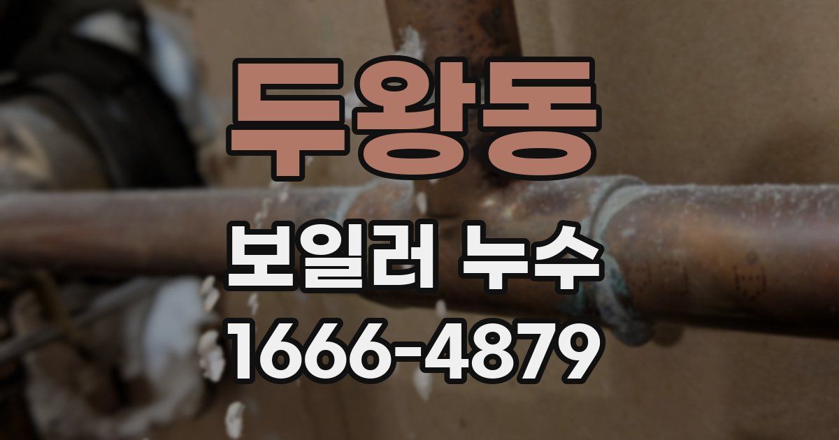 두왕동 보일러 누수