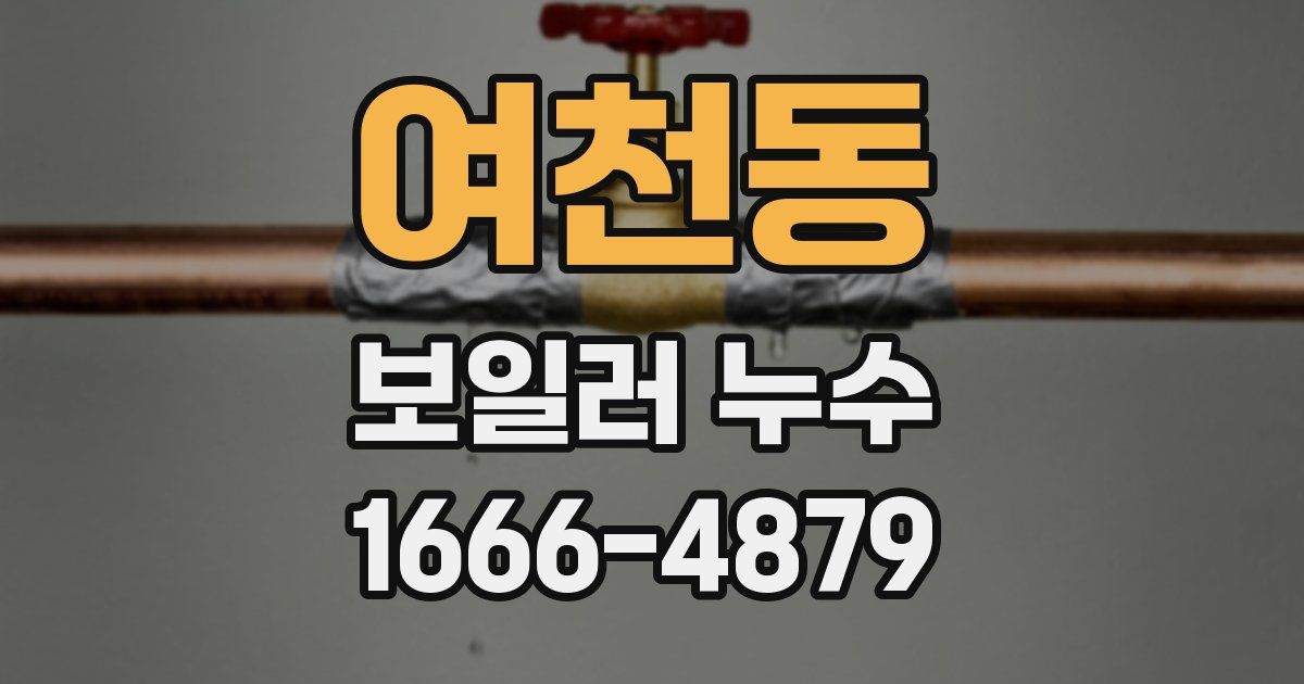 여천동 보일러 누수