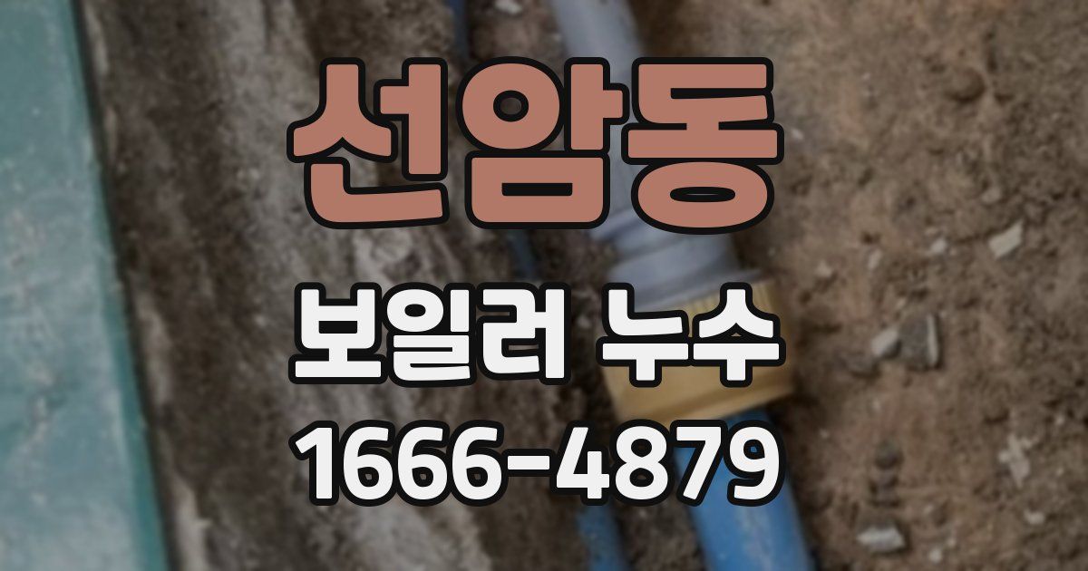 선암동 보일러 누수