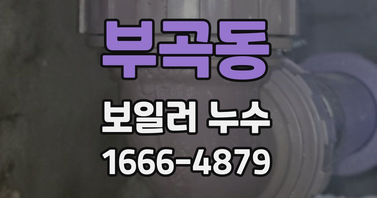 부곡동 보일러 누수